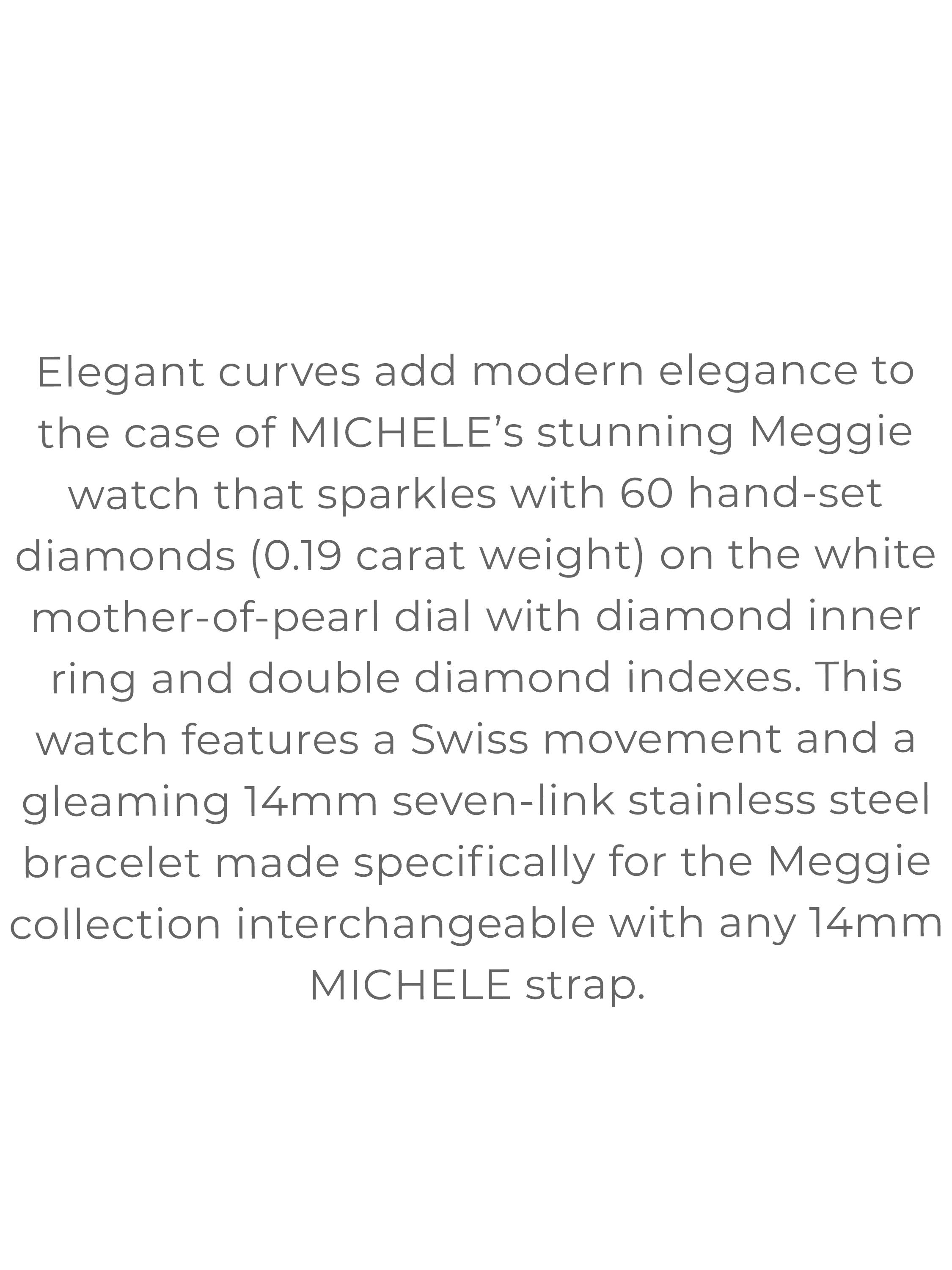 Meggie Stainless Steel Diamond Dial Watch