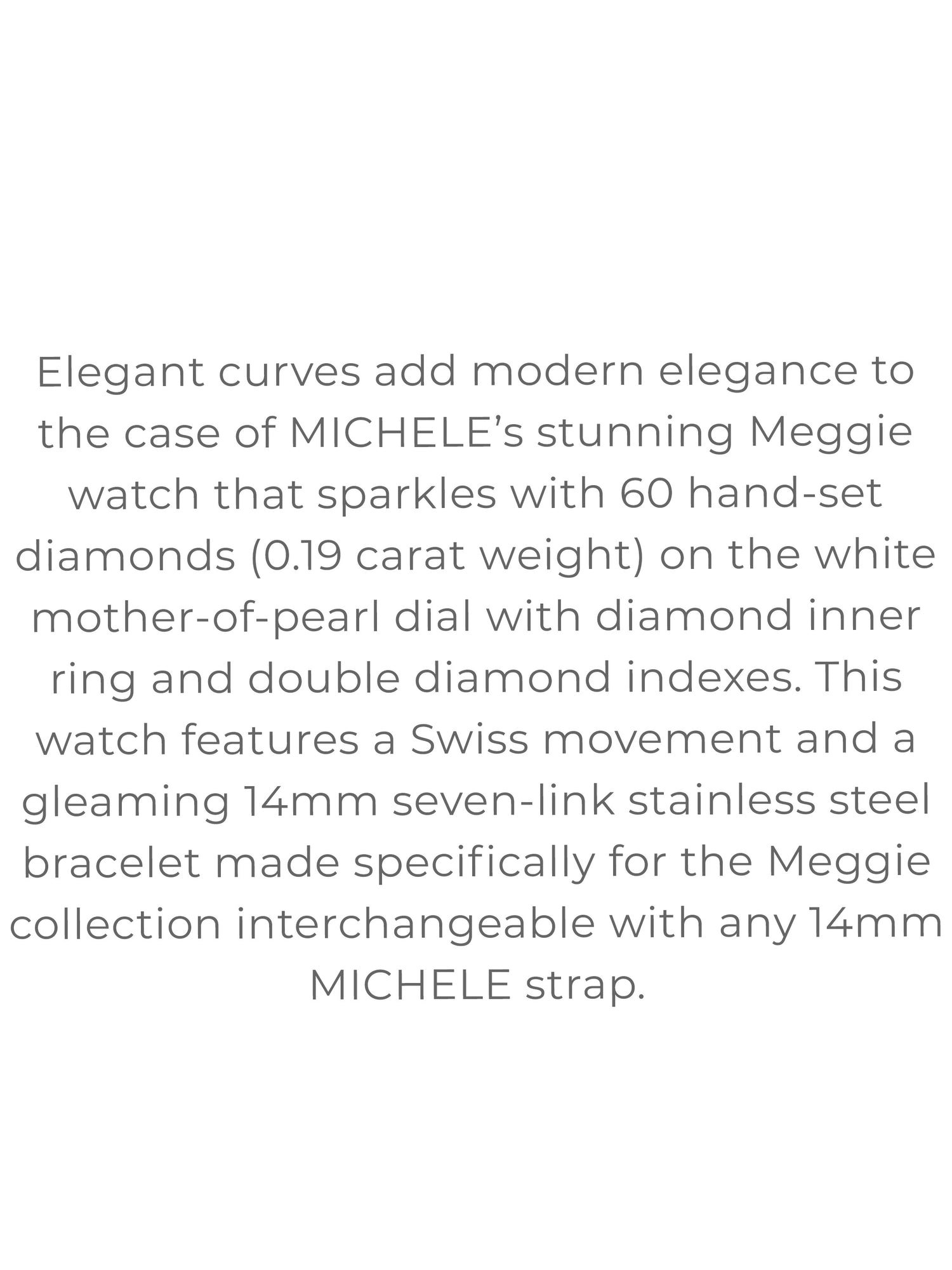 Meggie Stainless Steel Diamond Dial Watch