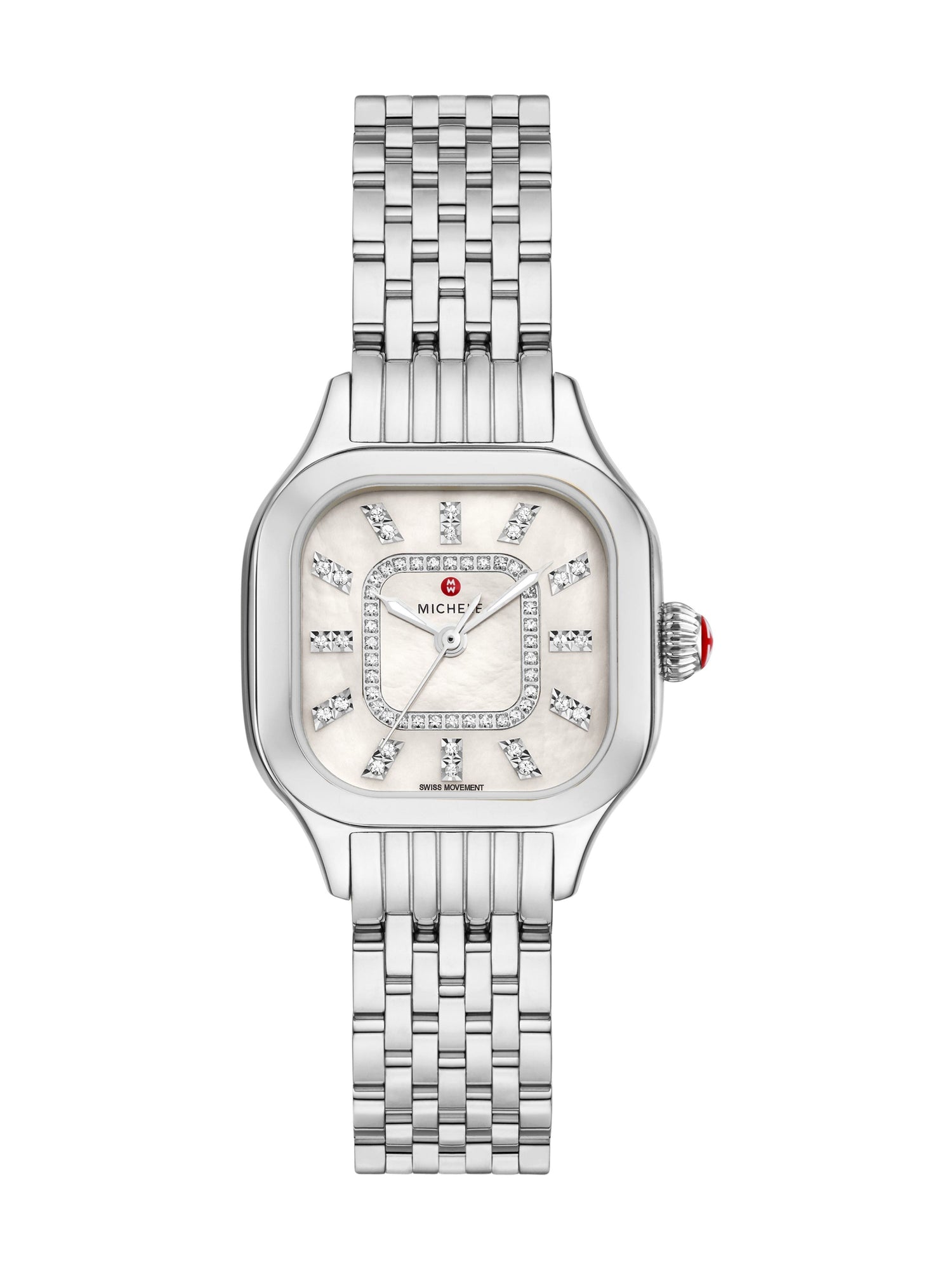 Meggie Stainless Steel Diamond Dial Watch