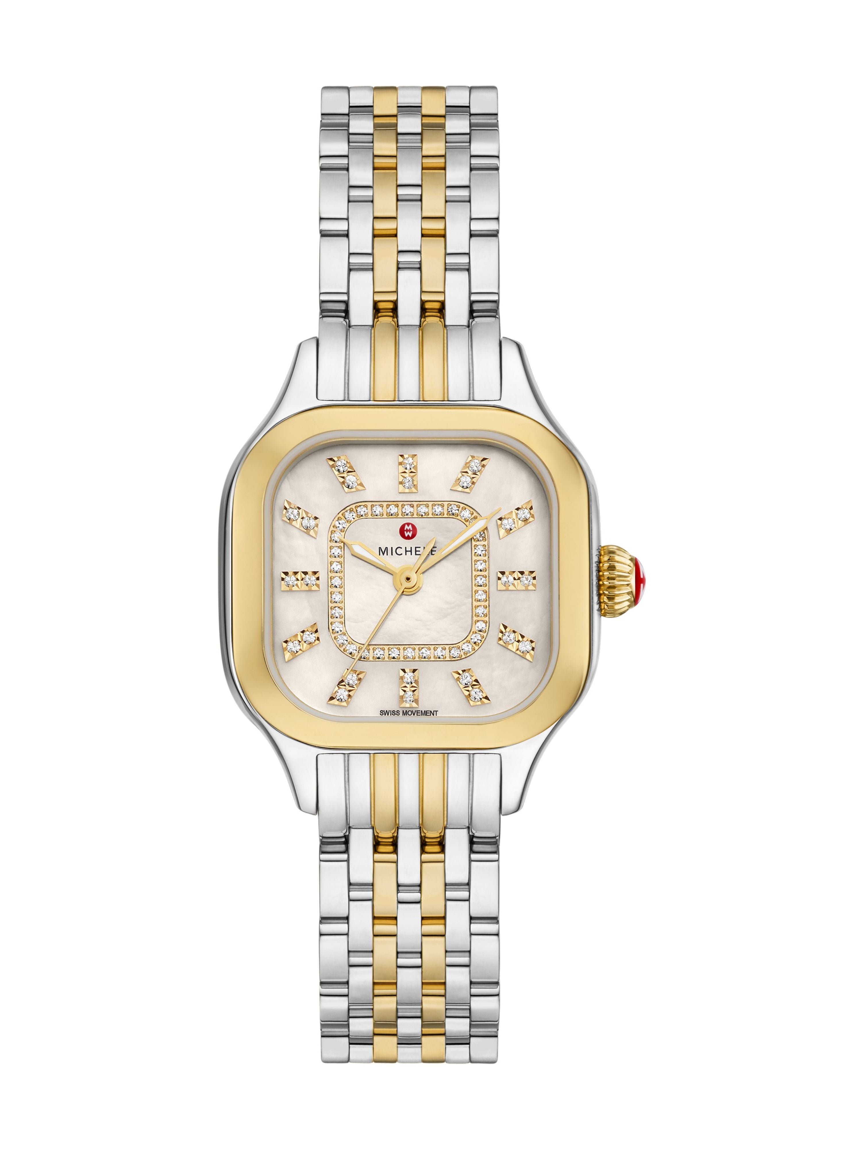 Meggie Two-Tone 18K Gold-Plated Diamond Dial Watch