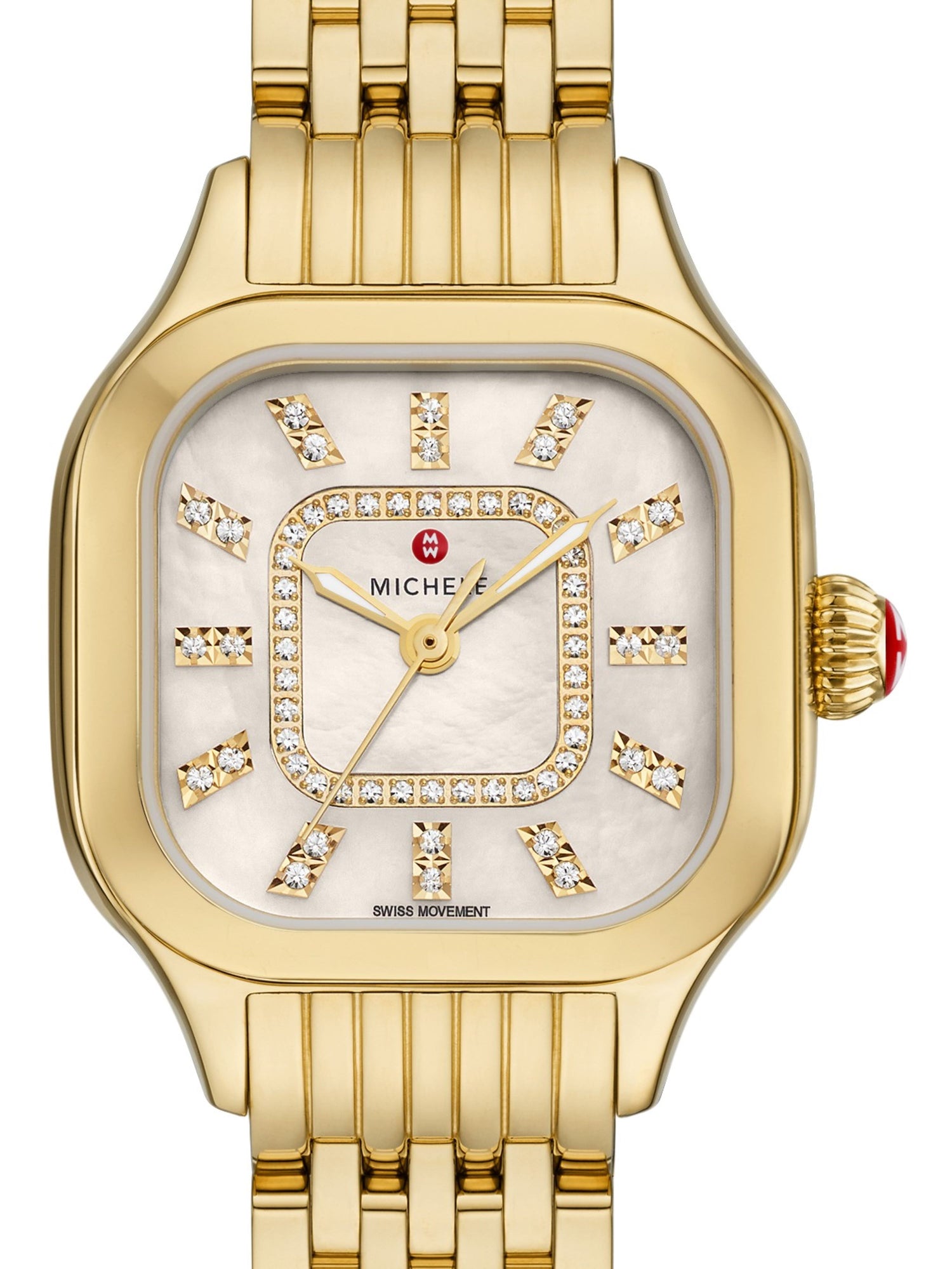 Meggie 18K Gold-Plated Diamond Dial Watch