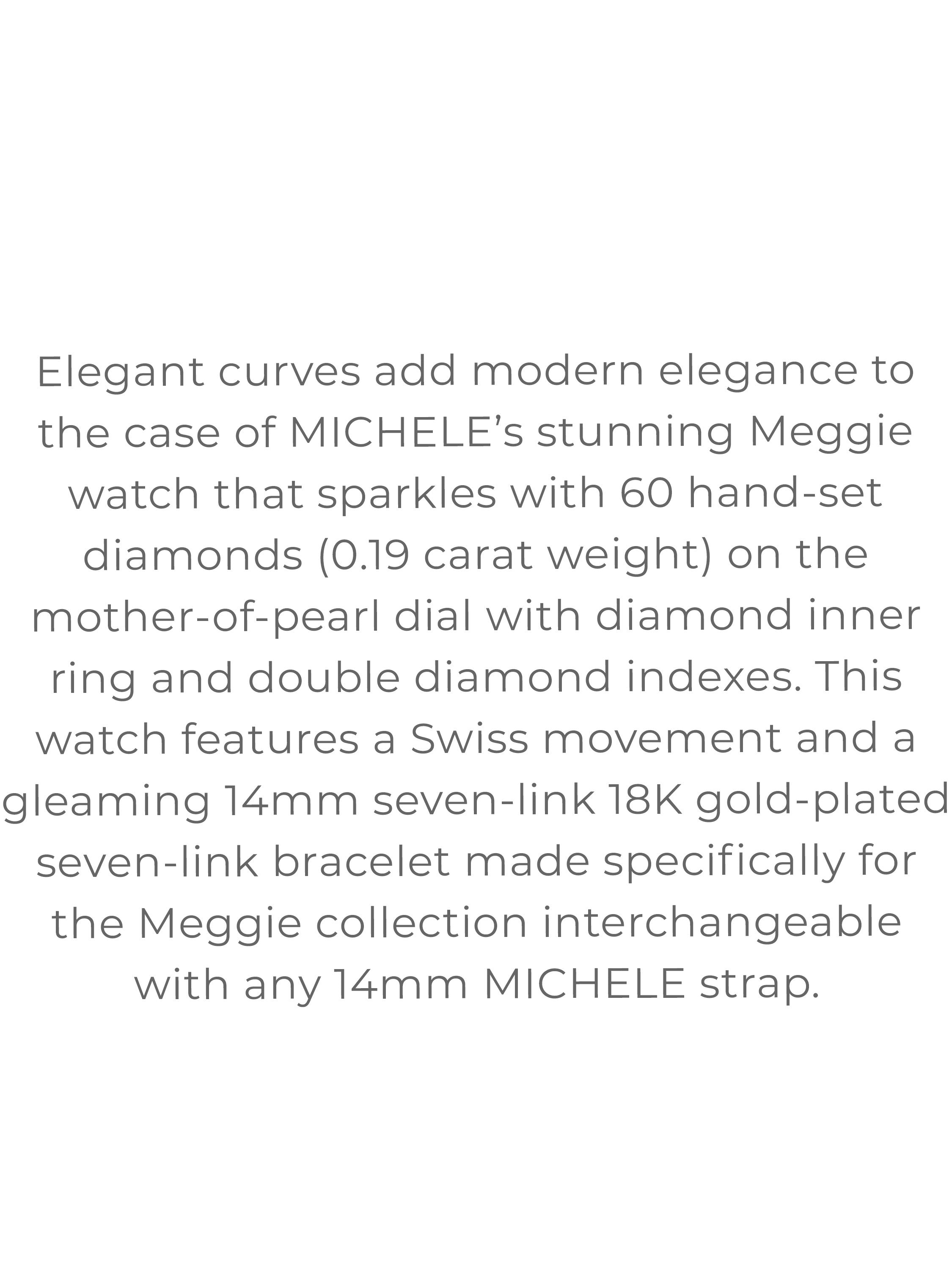 Meggie 18K Gold-Plated Diamond Dial Watch