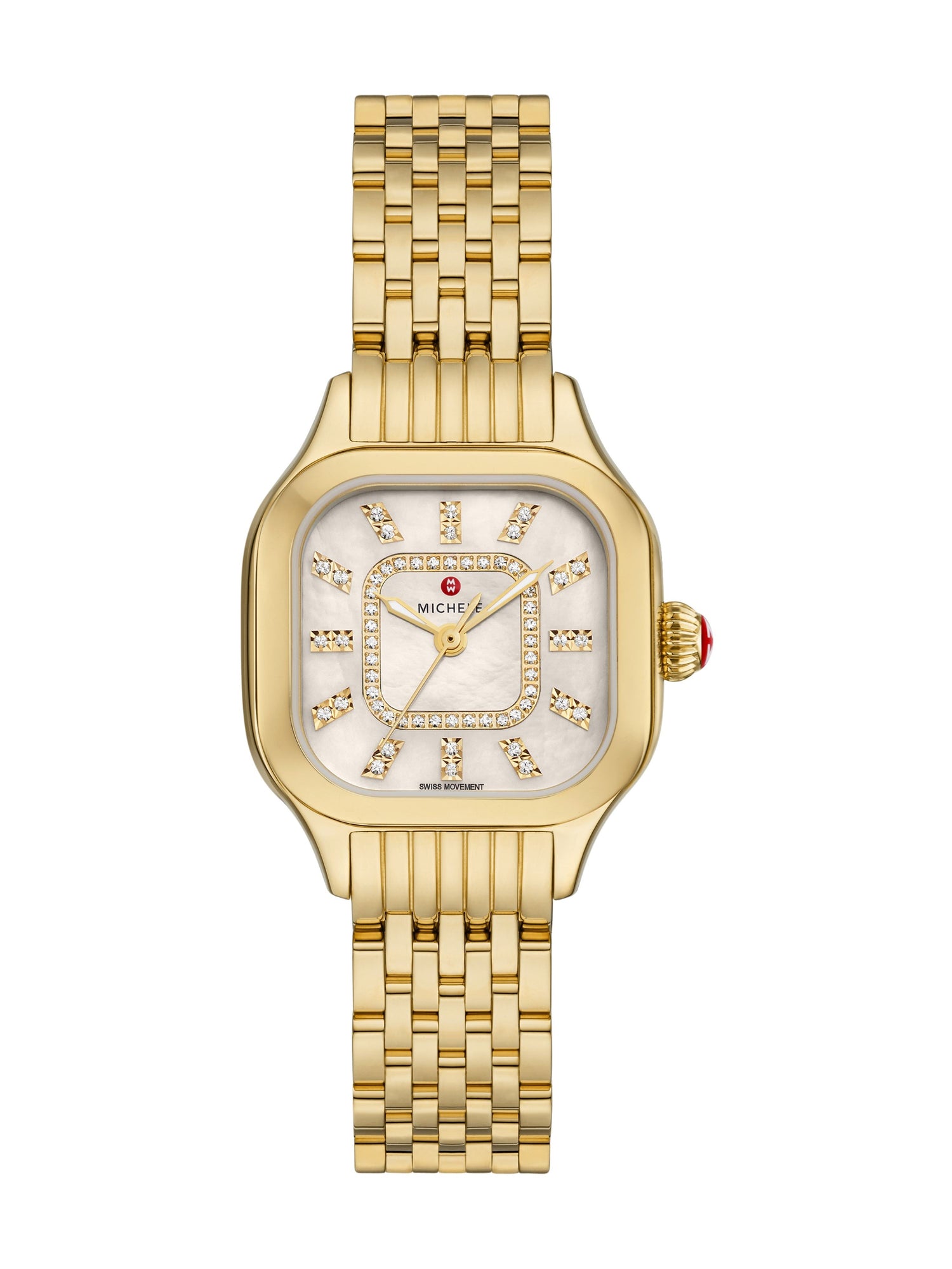 Meggie 18K Gold-Plated Diamond Dial Watch