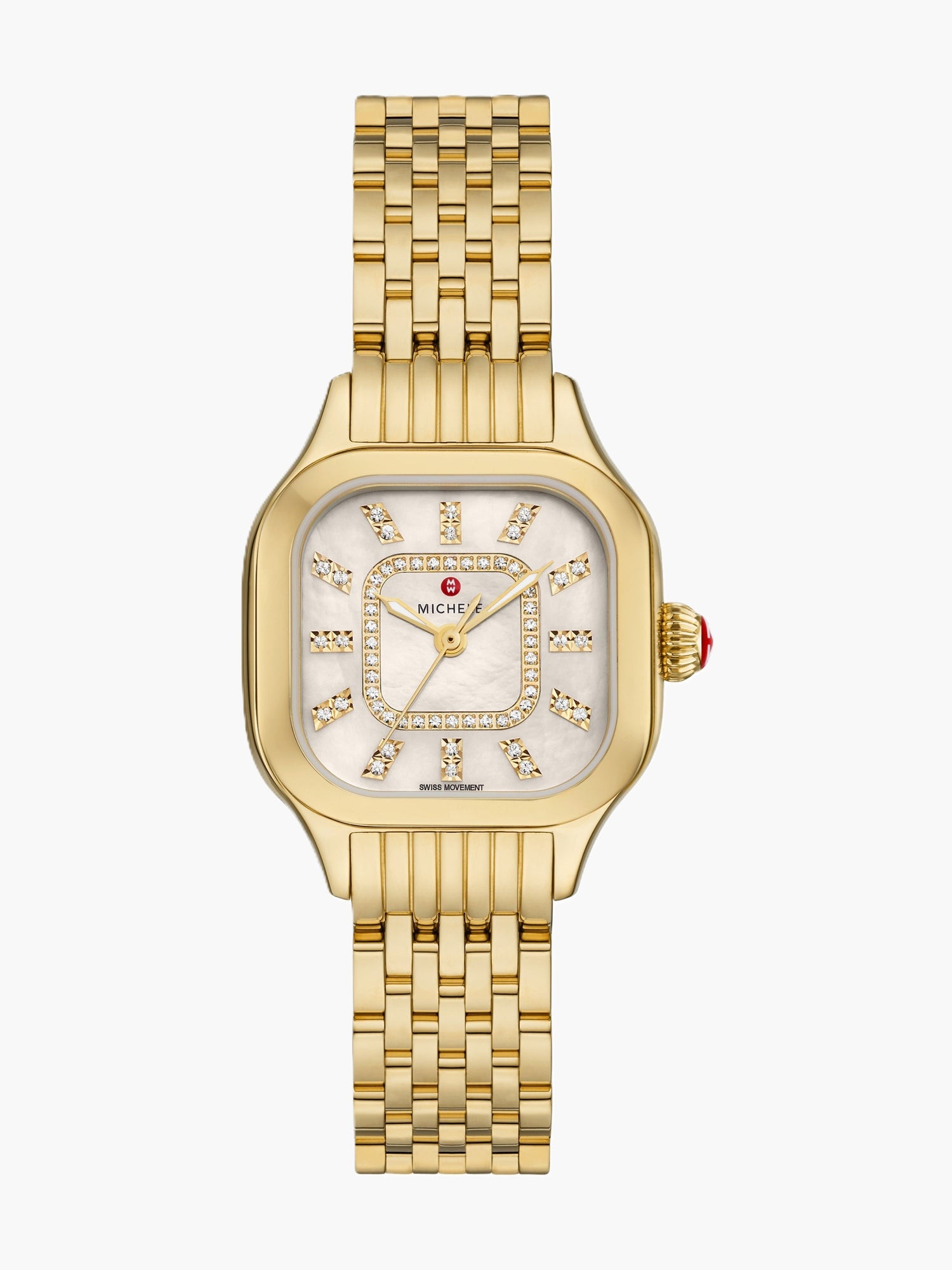 Meggie 18K Gold-Plated Diamond Dial Watch